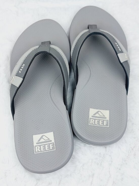 Reef Men\'s Light Gray Cushion Phantom 2.0 Soft Cushioned Flip-Flop Sandal Sz 9 main image 5